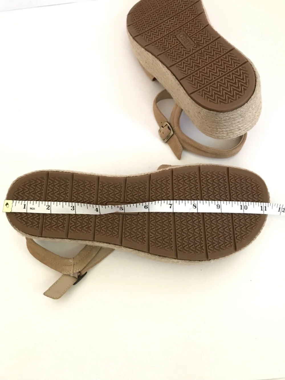 ABEO Espadrille Platform Suede Sandal Wedge Devyn Tan Women’s Size 11